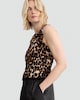 image 1 of F&F Textured Leopard Print Sleeveless Smock Top in Neutral