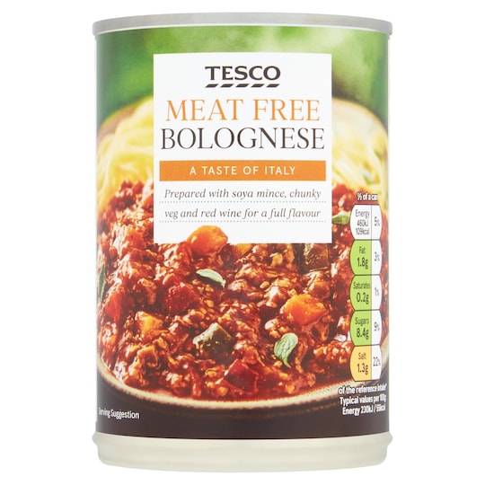 Tesco Meat Free Bolognese 400G Tesco Groceries