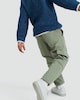 image 2 of F&F Boys Cotton Rich Cuffed Drawstring Cargo Joggers in Khaki