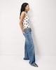 image 2 of F&F Polyamide Polka Dot Vest in Multi White