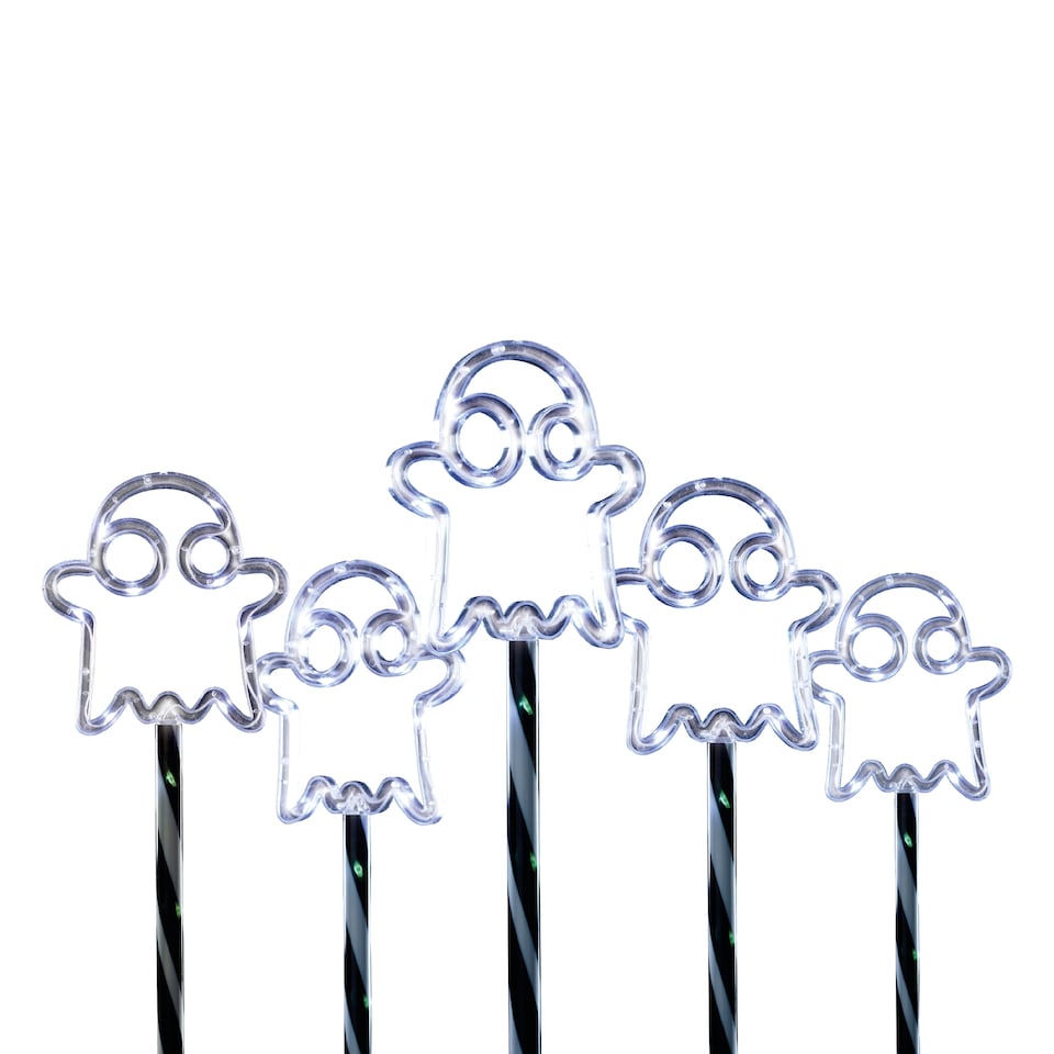 Tesco Halloween LED Ghost Stakes 5 Pack
