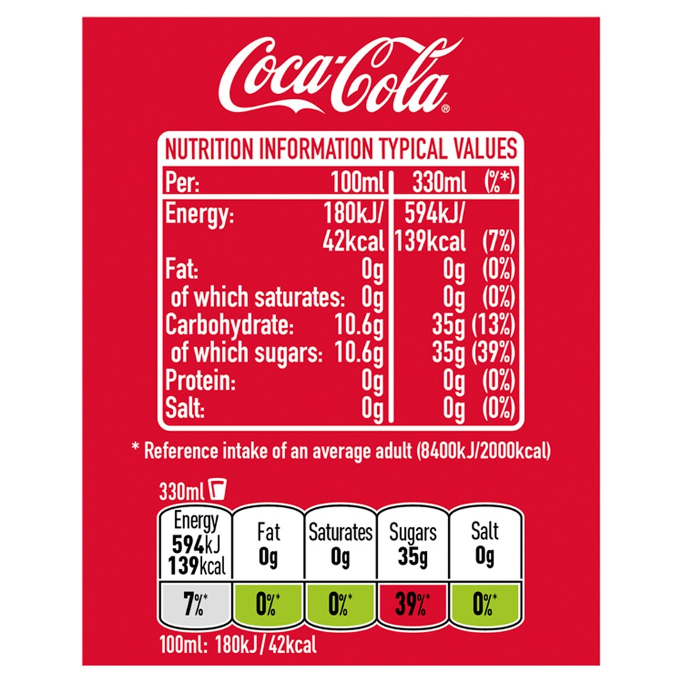 image 1 of COCA COLA        REG CONTOUR       6 X 330ML BOTTL