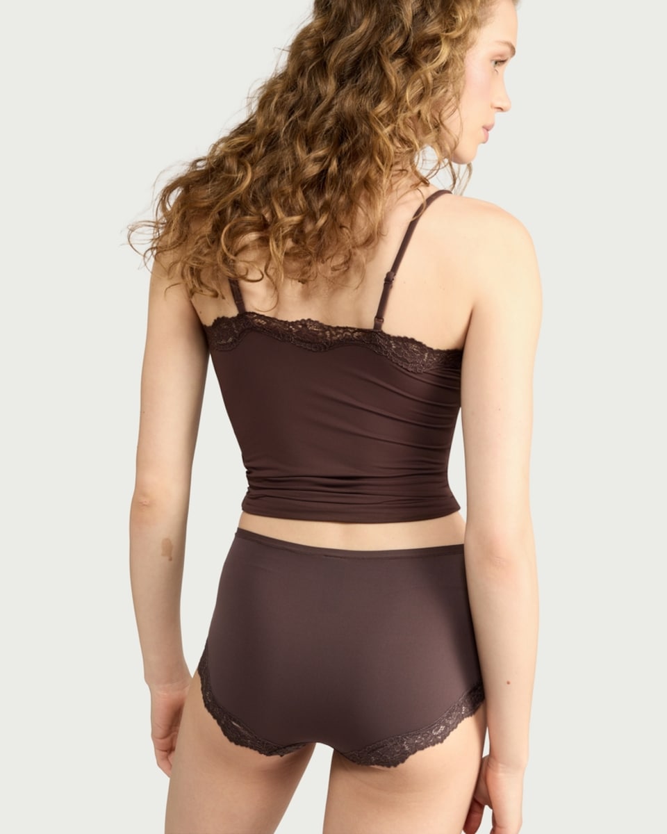 image 1 of F&F 2-Pack Lace Trim High Waist Knickers in Multi