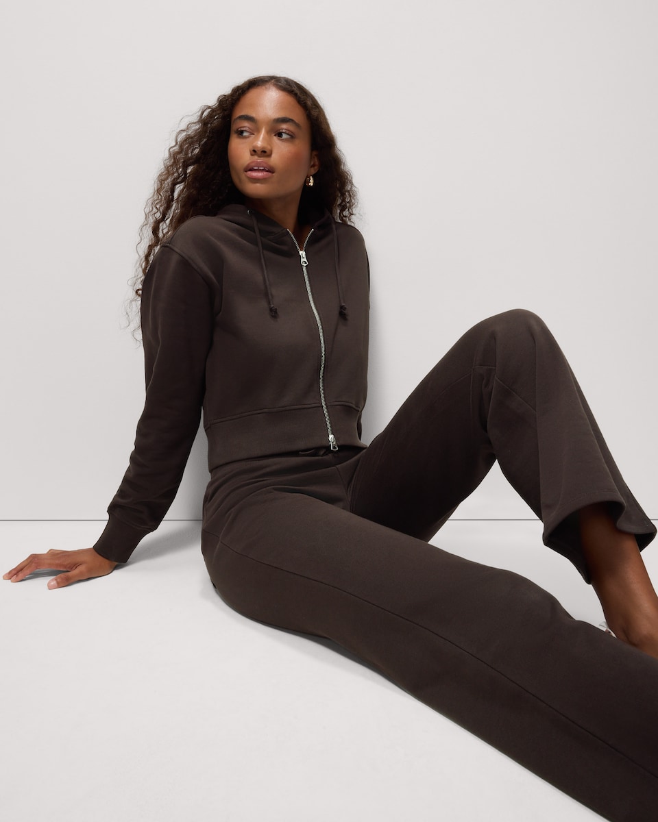 image 1 of OH ME OH MY Wide Leg Joggers in Chocolate