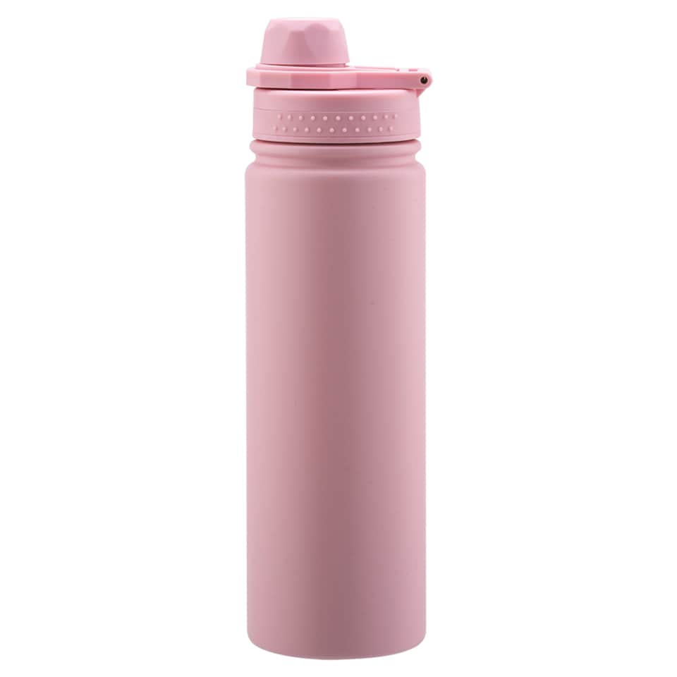 image 1 of Tesco Green, Pink & Grey Dual Water Bottle 650ML Assorted
