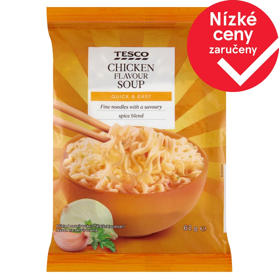 Tesco Instantní nudlová polévka s kuřecí příchutí 62g