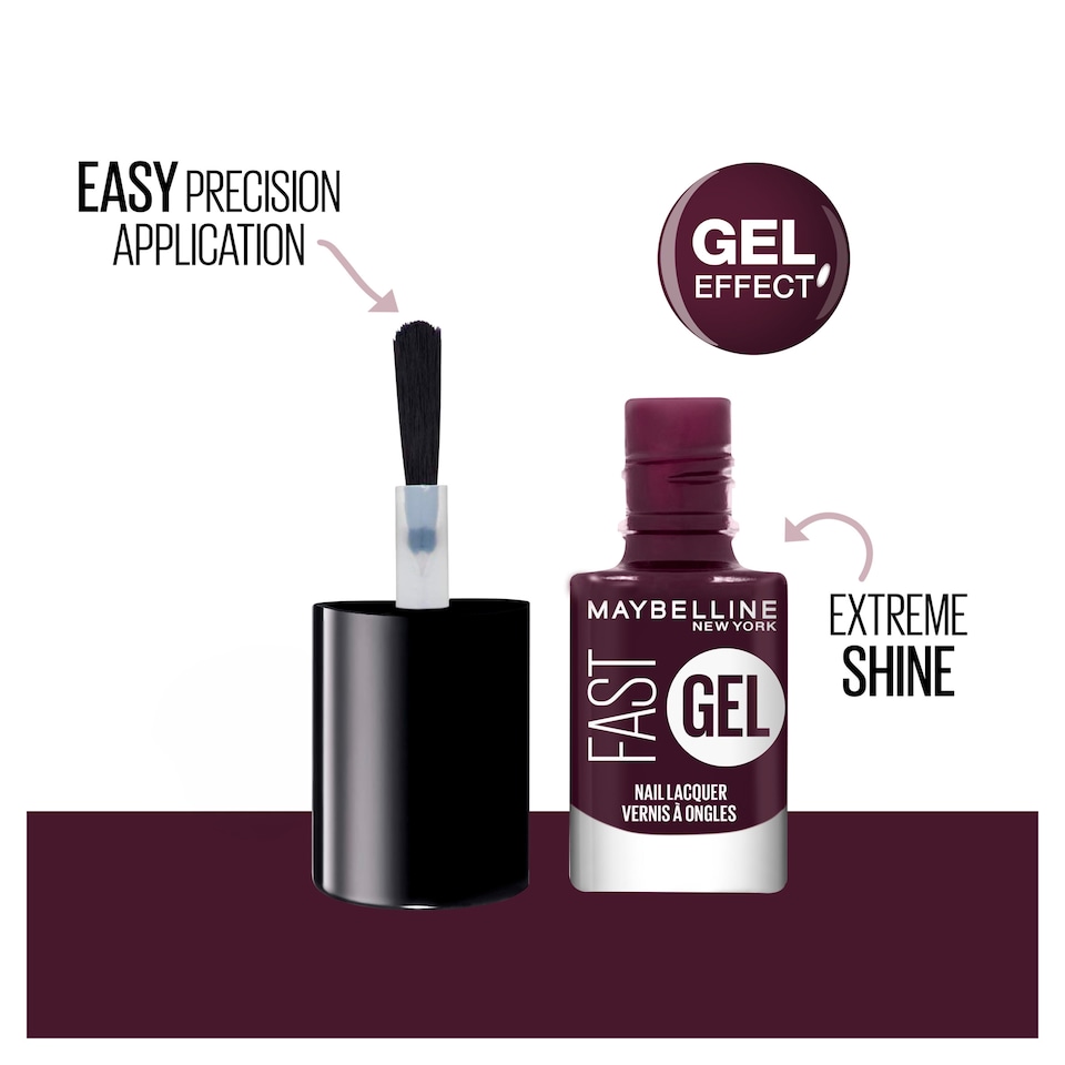 image 1 of Maybelline Fast Gel Nail Lacquer No 13 Plum 6.7Ml