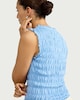 image 3 of F&F Pure Cotton Smocked Vest in Blue