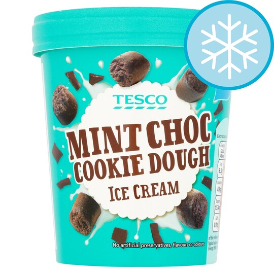 Tesco Mint Choc Cookie Dough 480ml Tesco Groceries