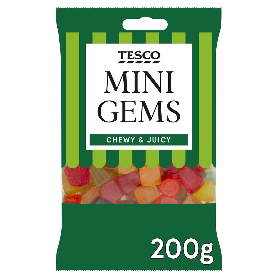 Tesco Mini Gems Sweets 200G