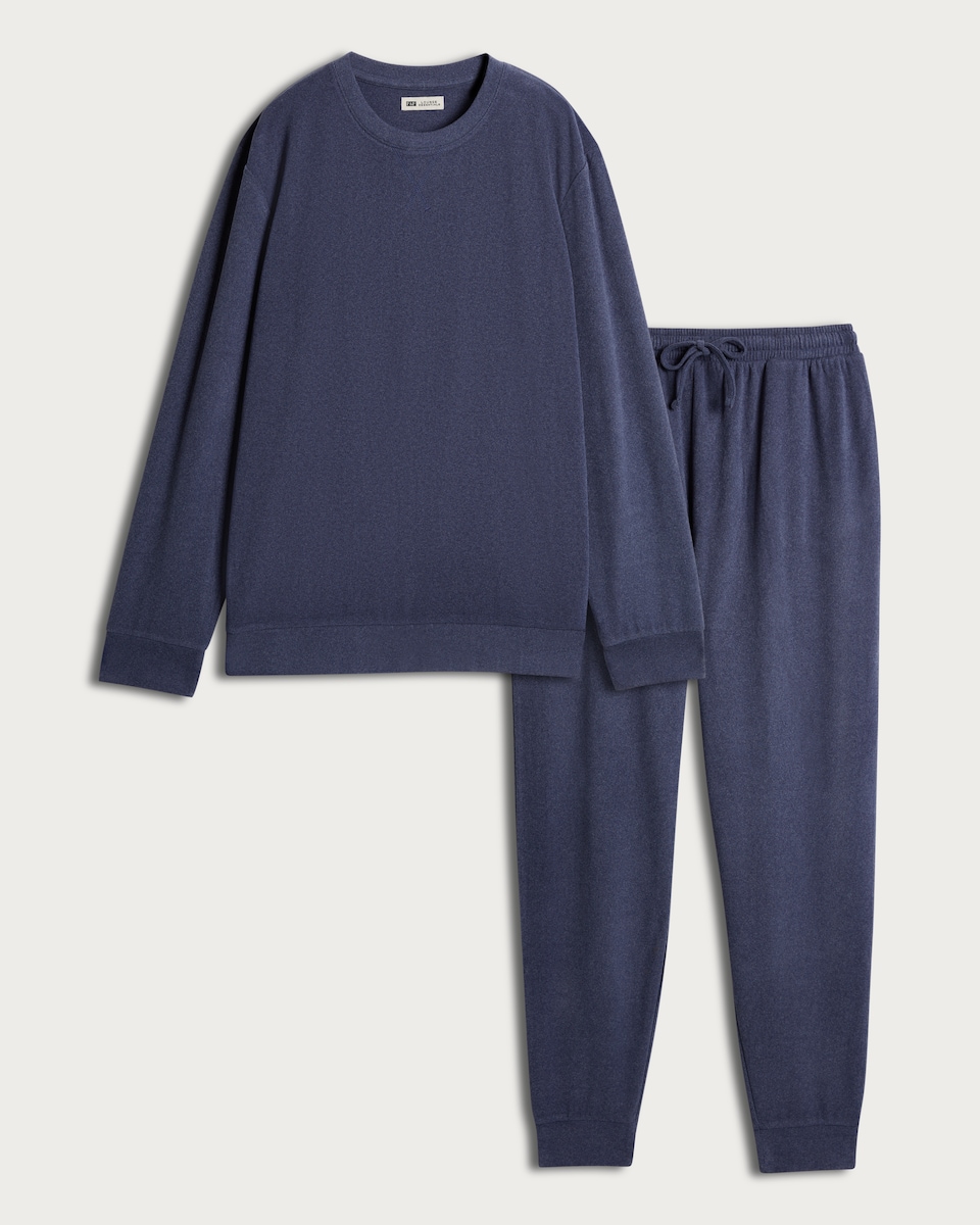 image 1 of F&F Long Sleeve Loungewear Set in Navy