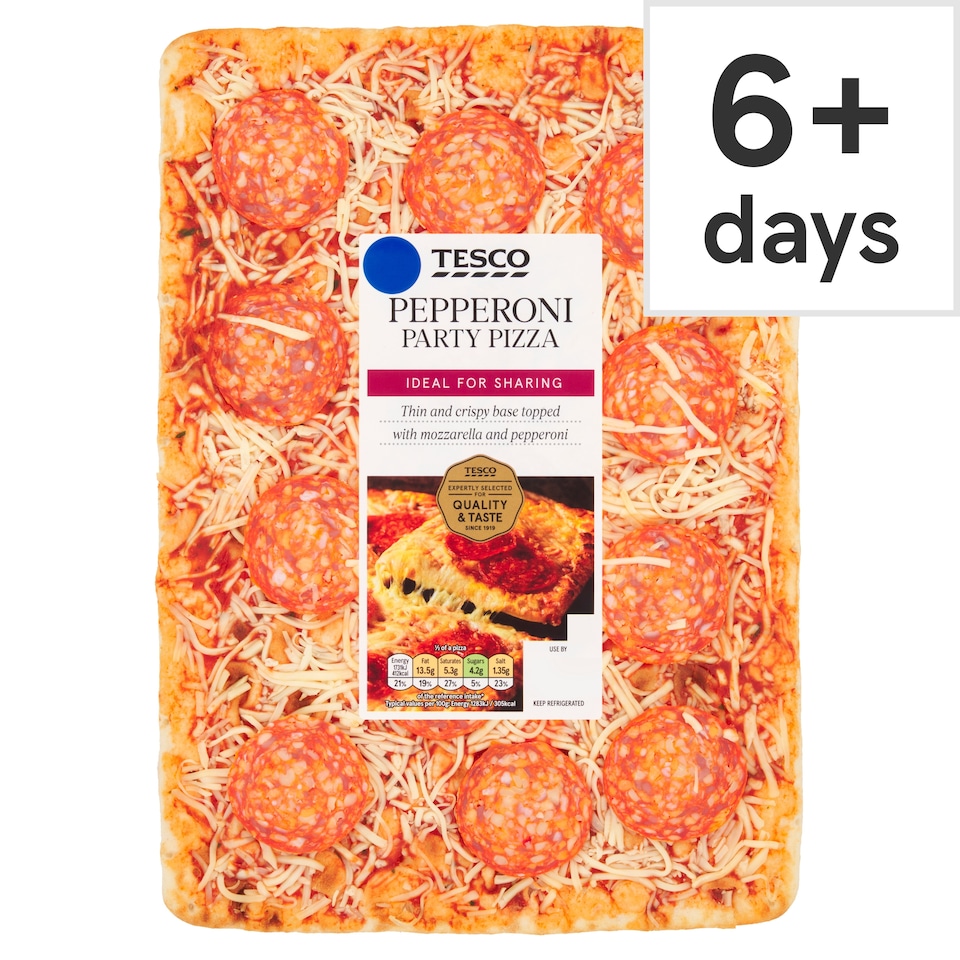 Tesco Pepperoni Party Pizza 284g