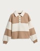 image 4 of F&F Cotton Rich Stripe Print Collared Rugby Sweatshirt in Multi