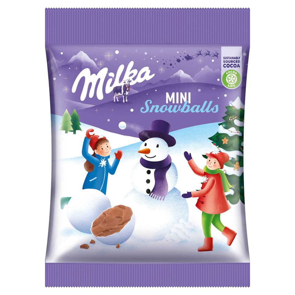 Milka Snowballs, dražé z mliečnej čokolády, cukrová poleva 100 g