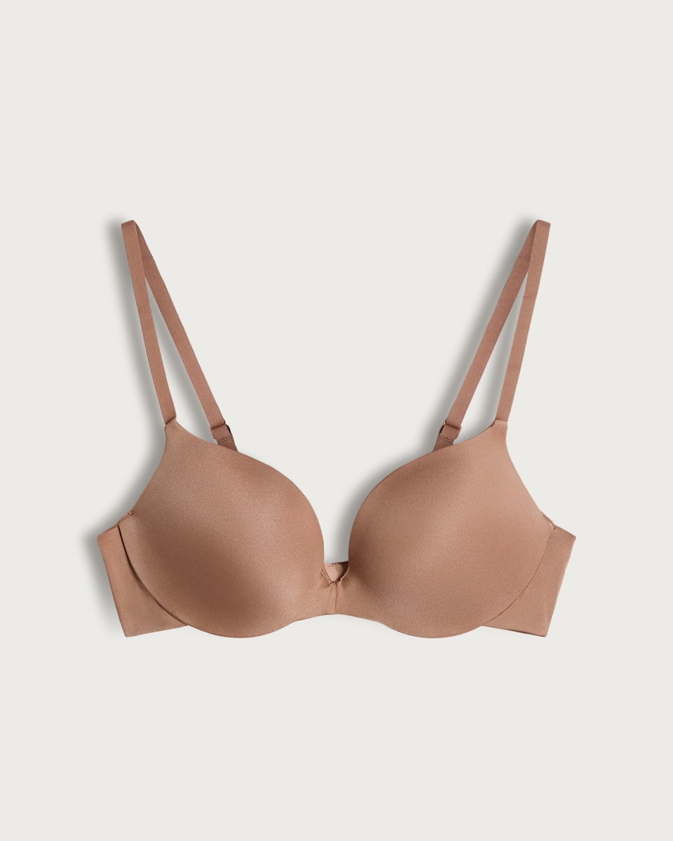 image 1 of F&F Underwired Contour Push Up Bra in Med Nude