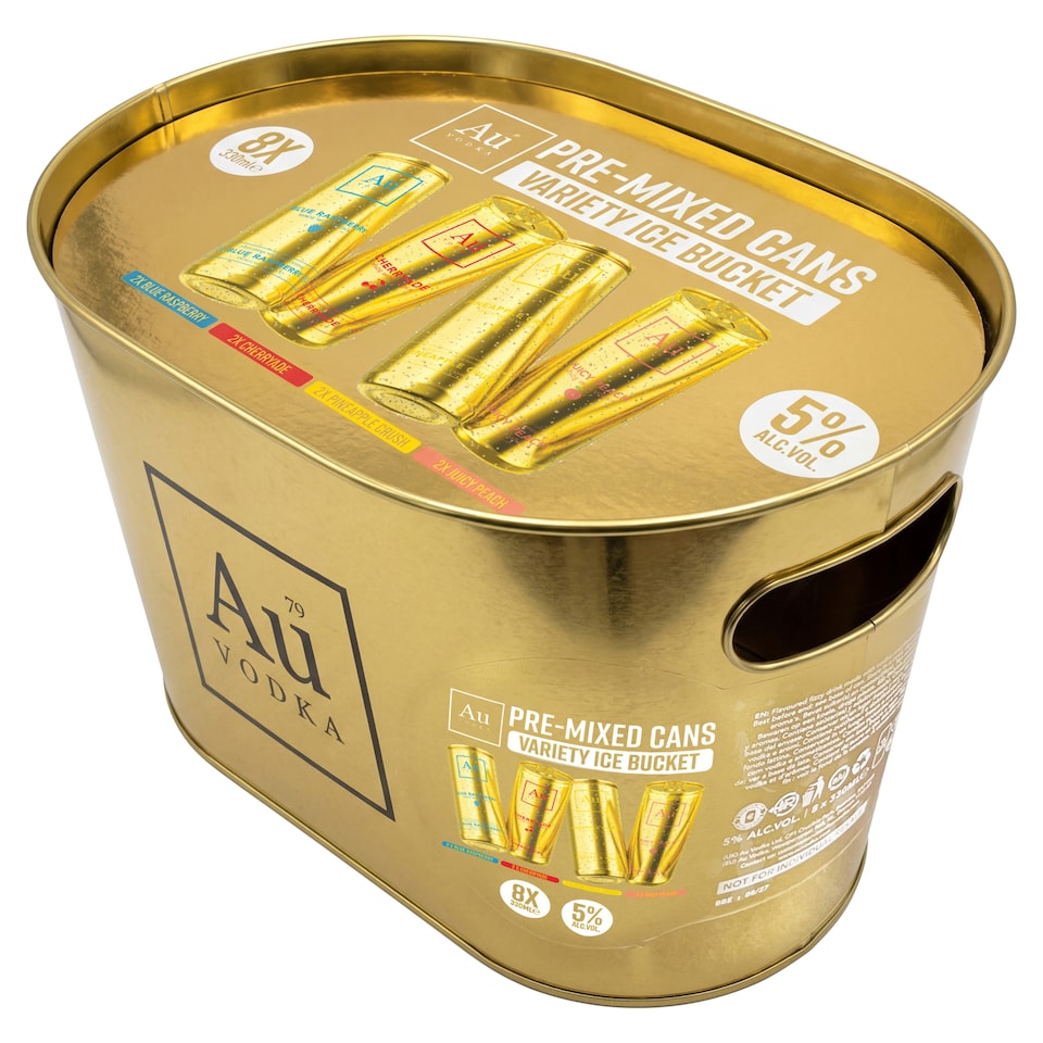 Au Vodka Ice Bucket Variety Pack 8x330ml
