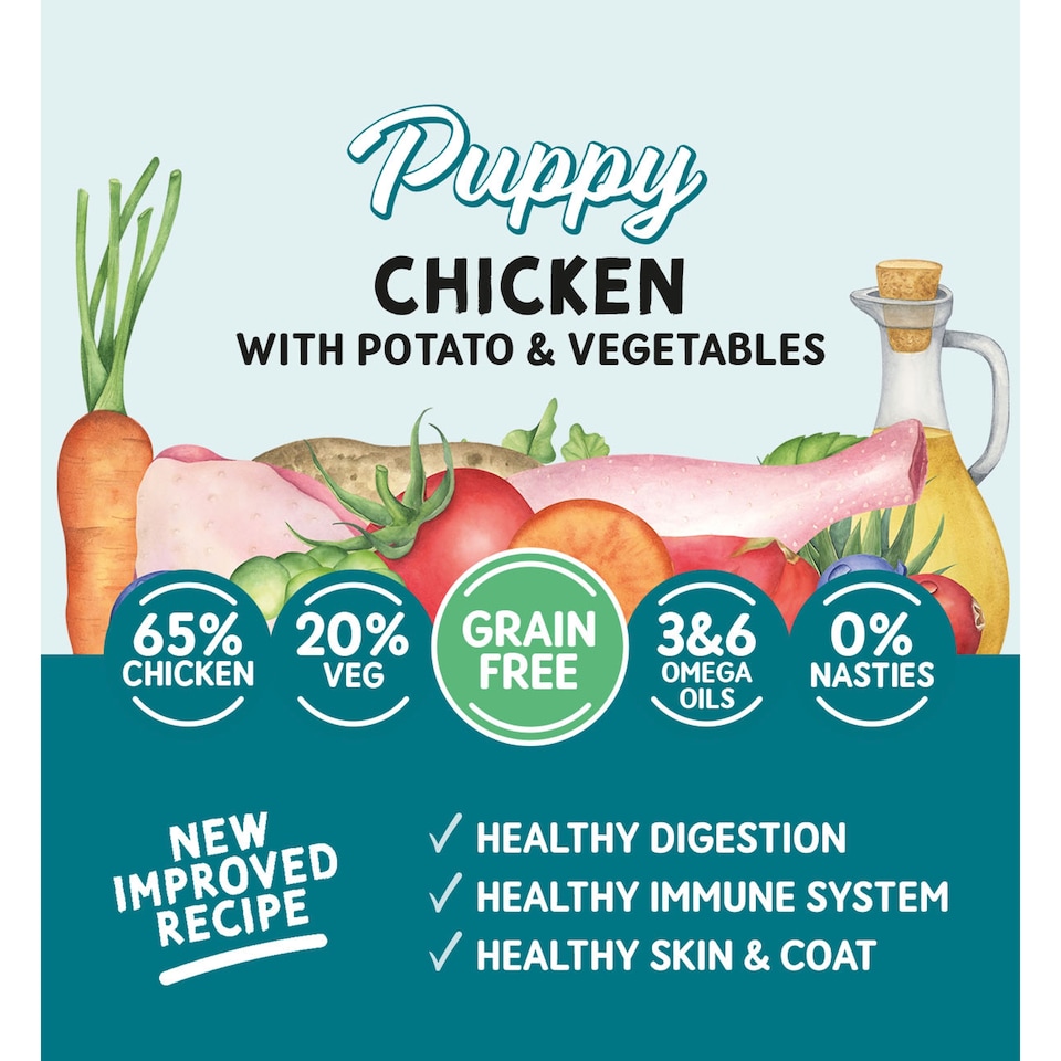 image 1 of Naturo Puppy Food Grain Free Chicken with Potato & Vegetables 150g