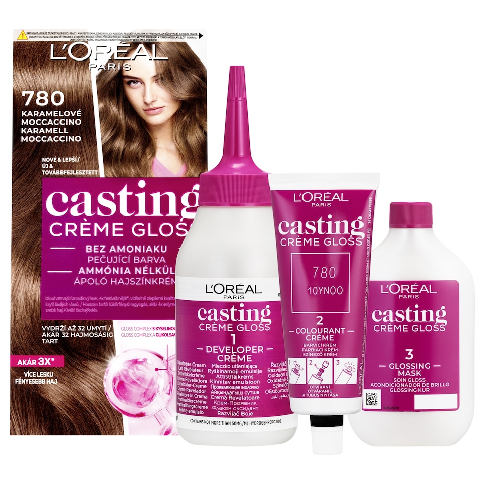 ĽOréal Paris Casting Crème Gloss ápoló hajszínkrém 613 Karamell Moccaccino, 48 +72 +60 ml