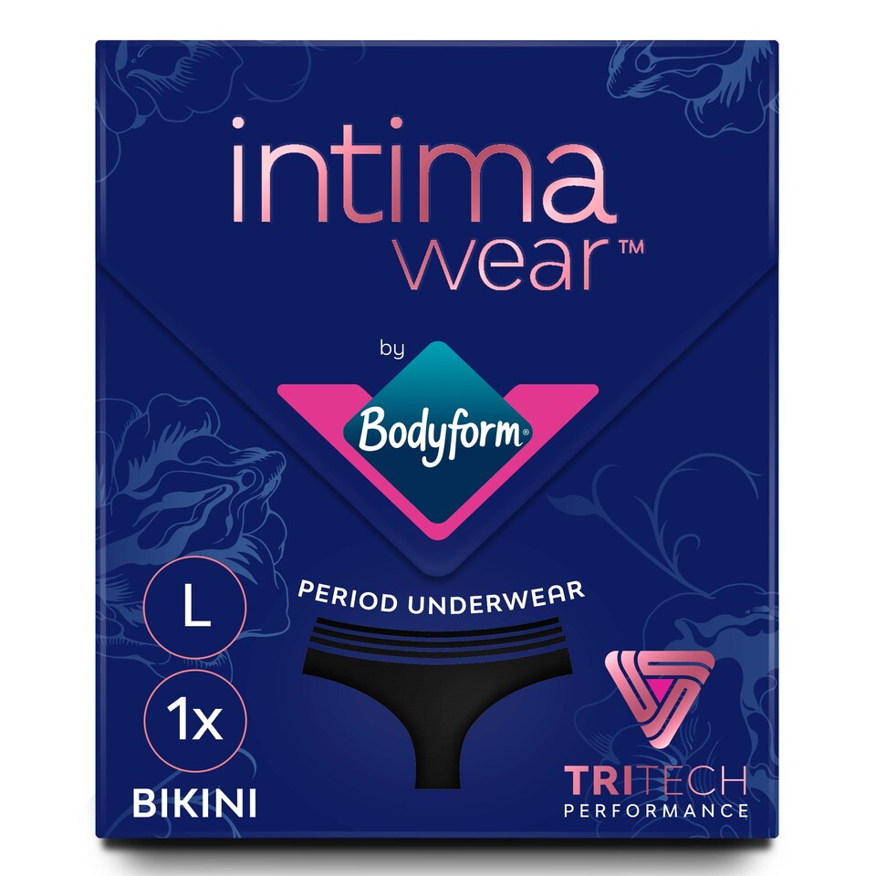image 1 of Intimawear By Bodyform Bikini Black Size Large