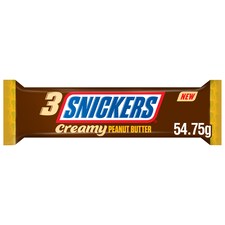 Snickers Creamy Peanut Butter Chocolate Trio Bar 3 X 18.25G