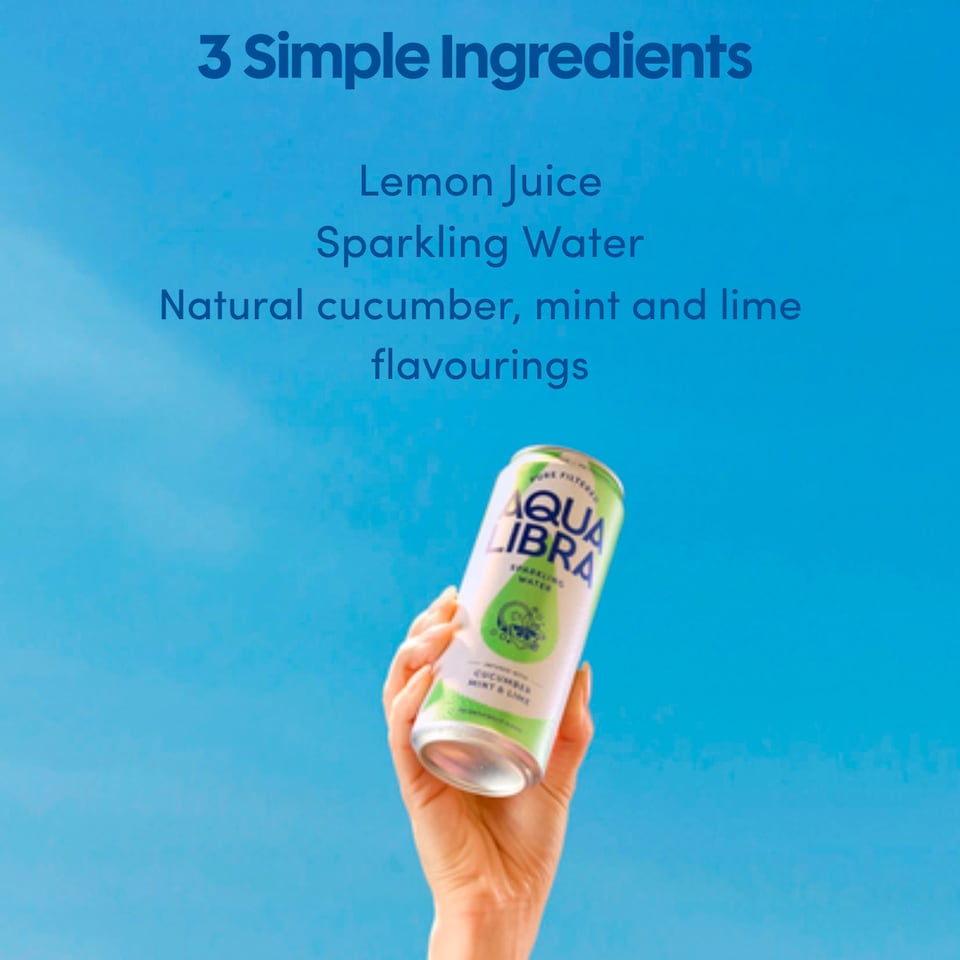 image 1 of Aqua Libra Sparkling Water Cucumber Mint and Lim 330ml