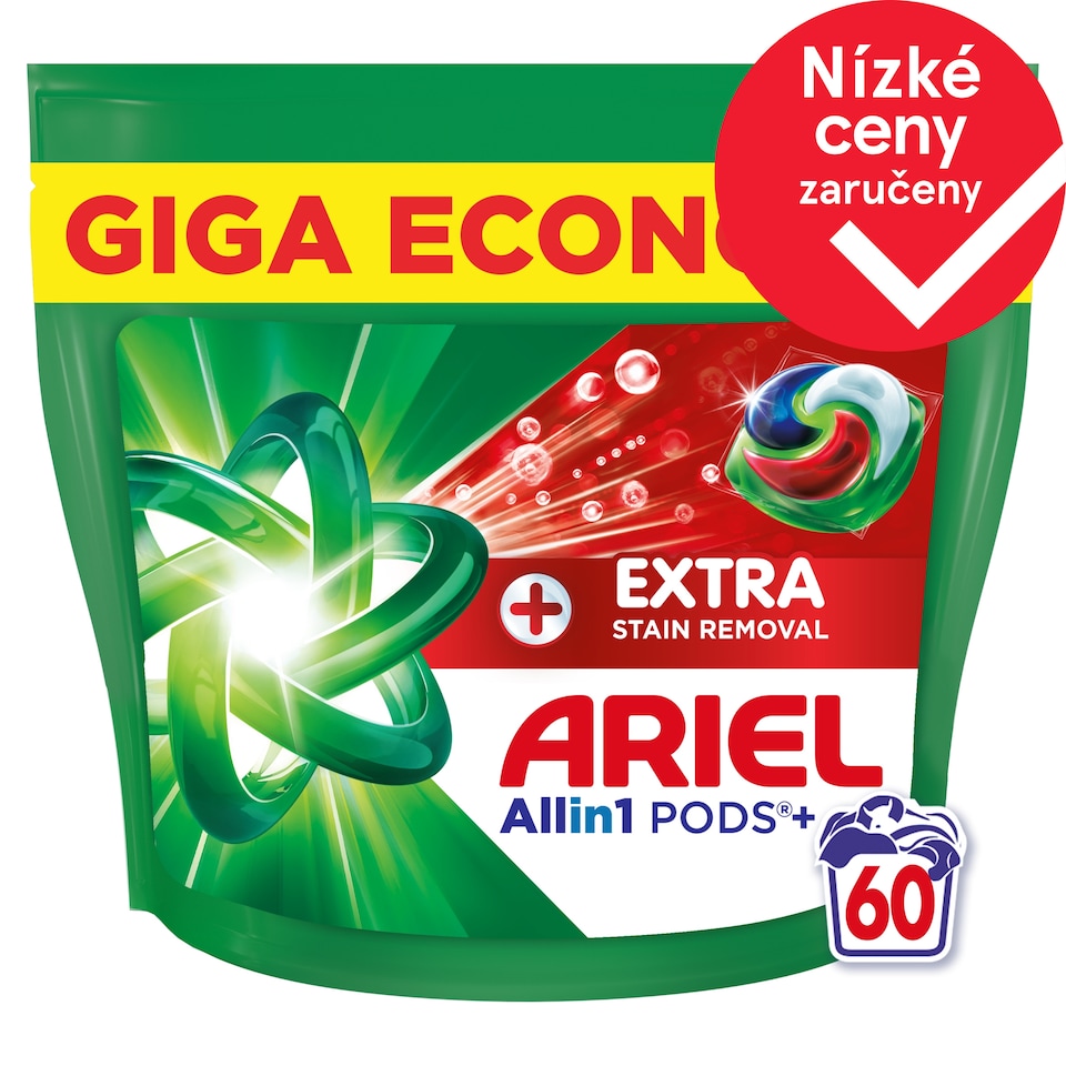 Obrázek 1 pro produkt Ariel Allin1 PODS +, Kapsle Na Praní S Tekutým Prostředkem, 60 Praní