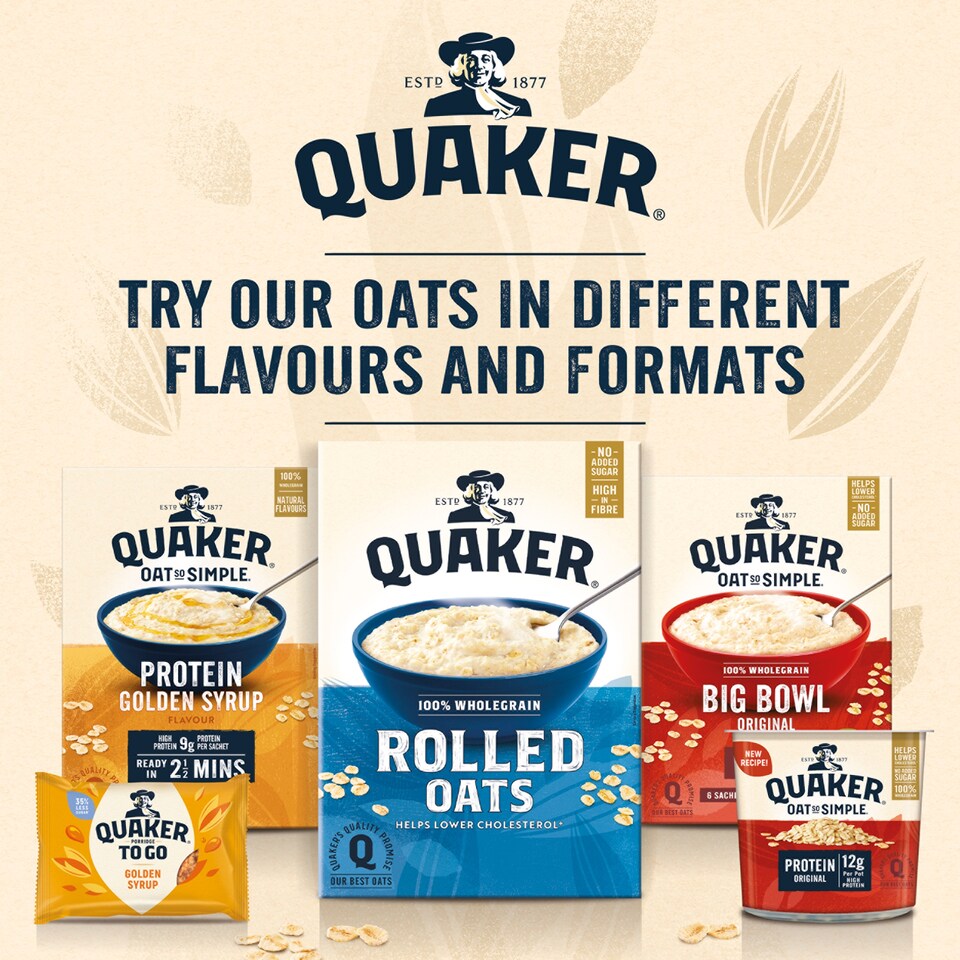 image 1 of Quaker Big Bowl Golden Syrup Porridge Sachets 6x49.6g
