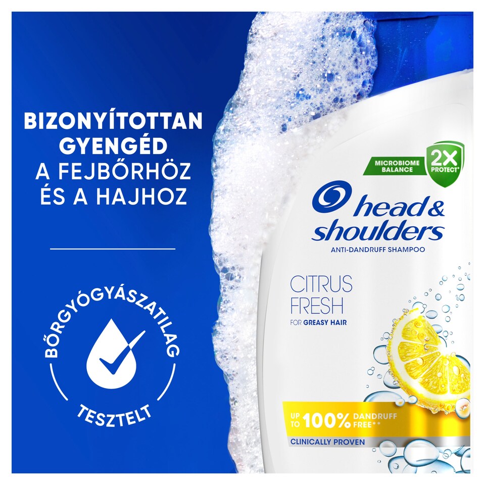 Head & Shoulders Citrus Fresh korpásodás elleni sampon zsíros hajra 400ml napi használatra 1. kép