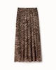 image 5 of F&F Mesh Leopard Print Midi Skirt in Multi Brown