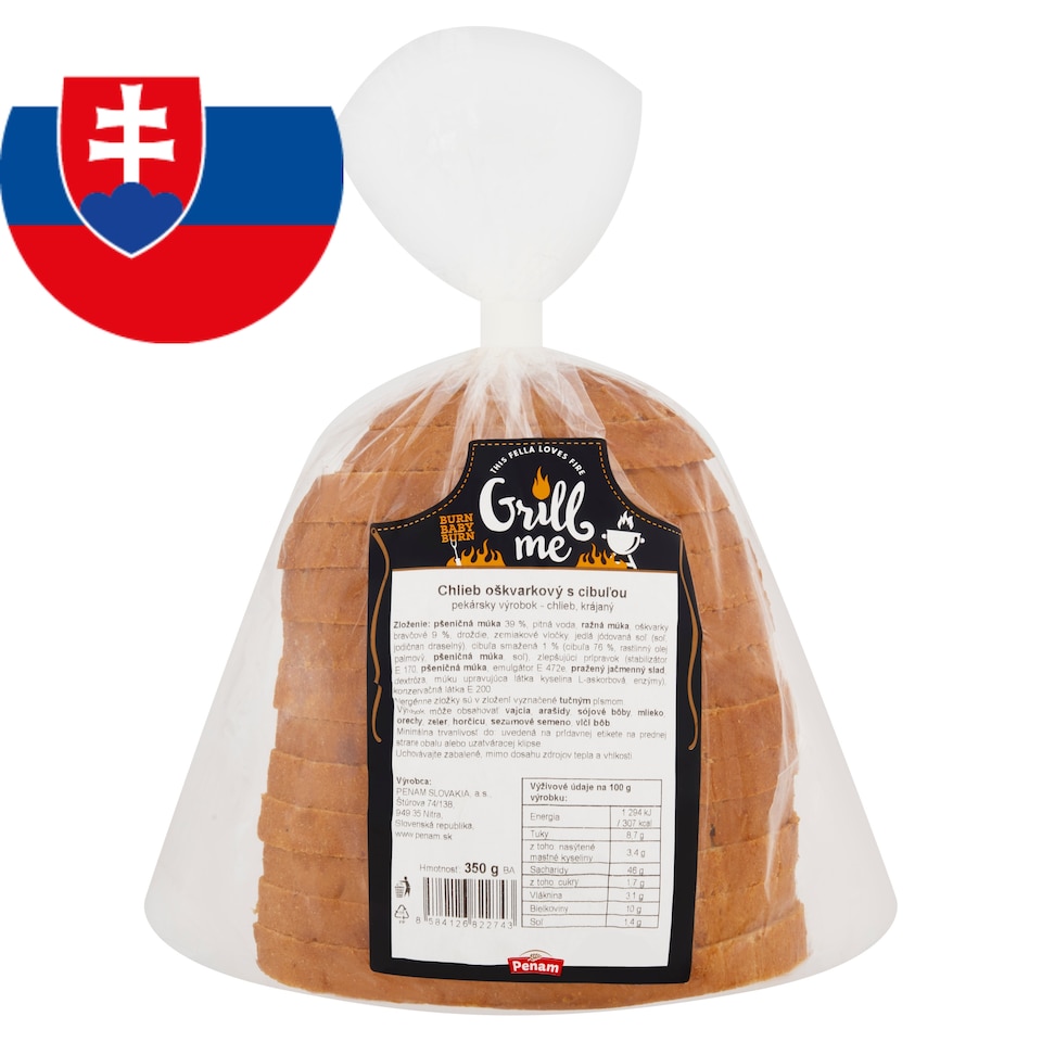 obrázok 1 z Penam Grill Me Chlieb oškvarkový s cibuľou 350 g