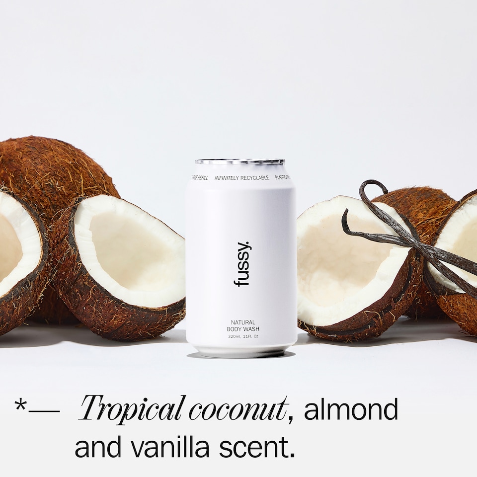 image 1 of Fussy Natural Body Wash Refill Coconut Milk 320ml