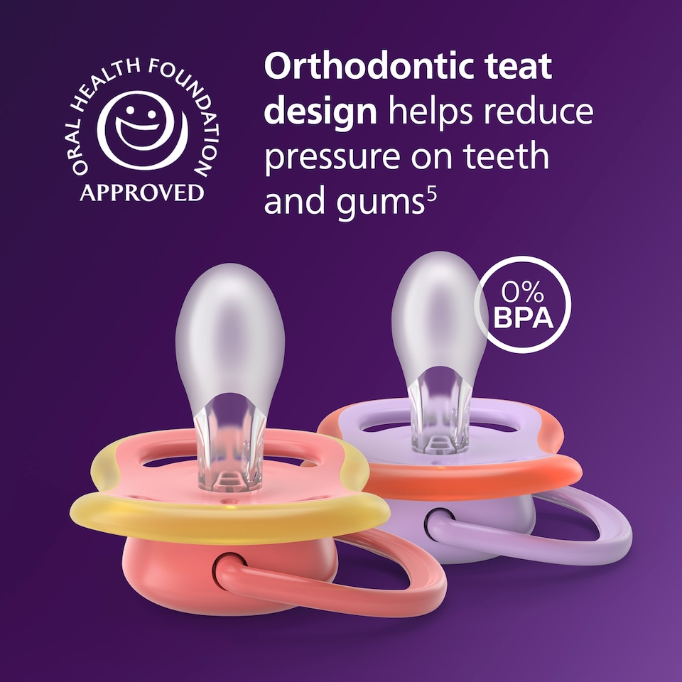 image 1 of Philips Avent Ultra Air Soother 18m+ 2 pack