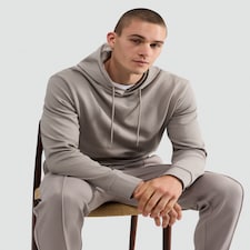 The F&F Edit Cotton Rich Drawstring Hoodie in Brown
