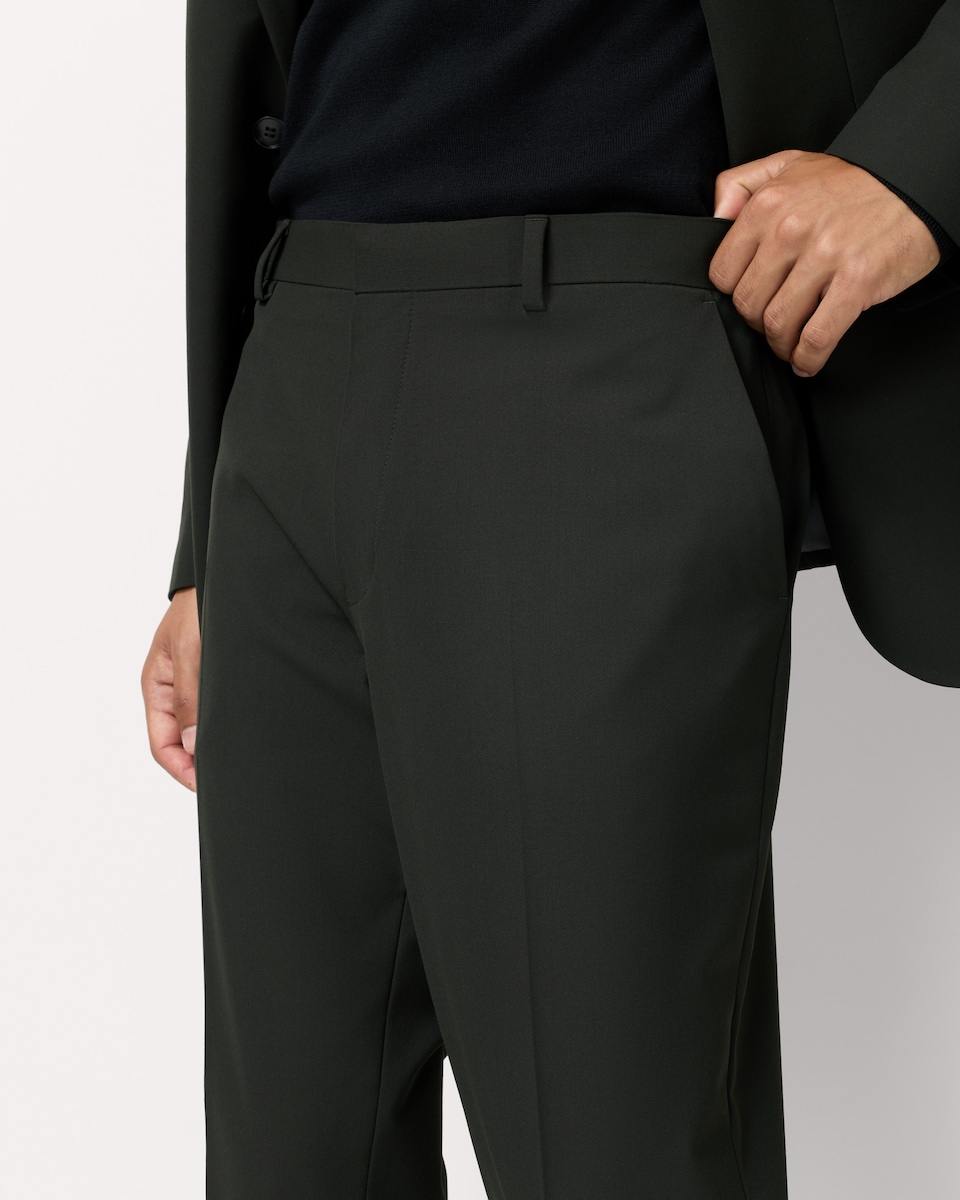 image 1 of F&F Tailored Fit Formal Trousers in Green