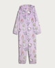 image 4 of Hello Kitty Fleece Hooded Onesie in Pink