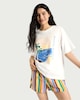 image 1 of F&F 2-Piece Pure Cotton Soleil Pyjama Set in Multi