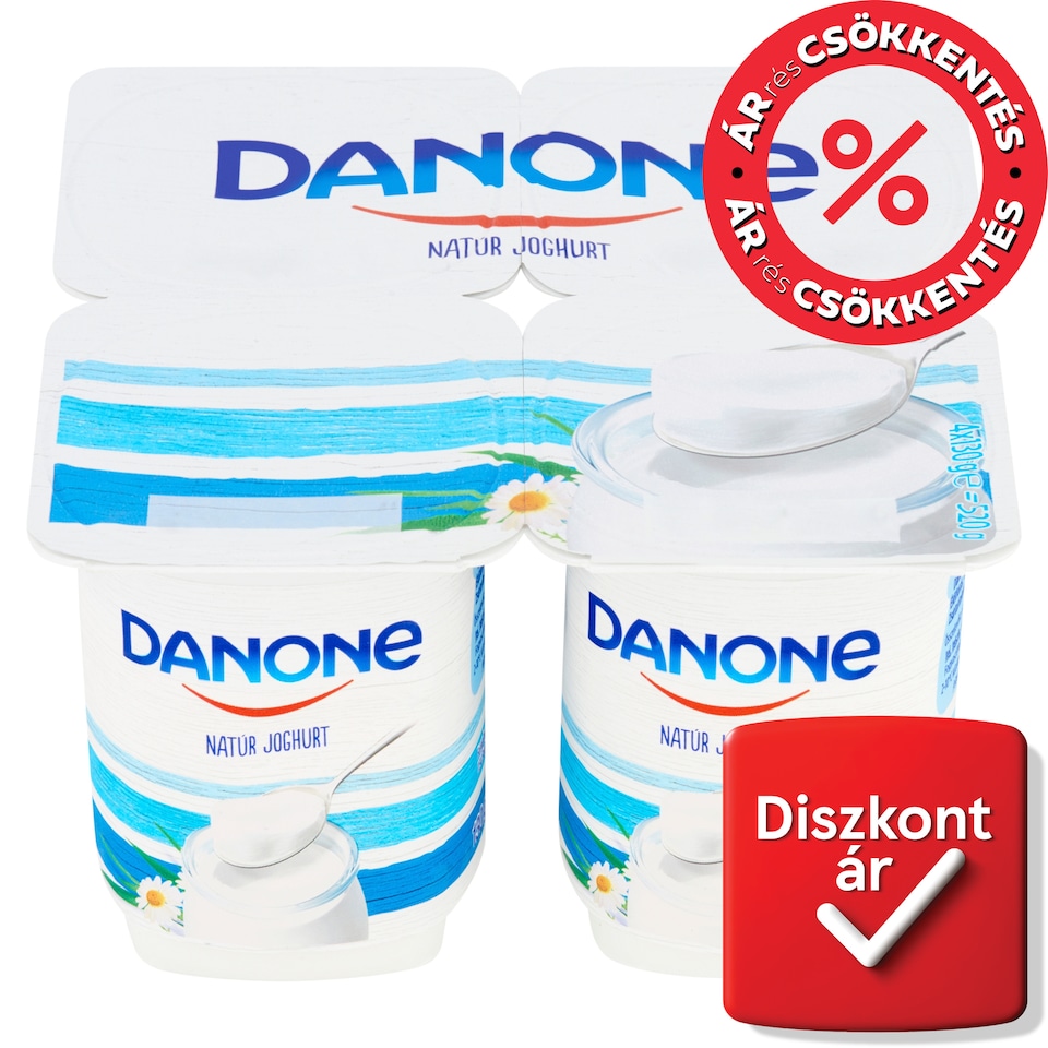  Danone élőflórás natúr joghurt 4 x 130 g