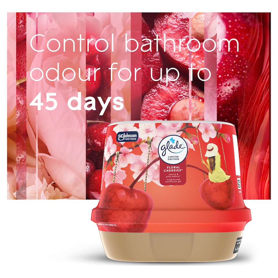 image 1 of Glade Bathroom Gel Frosted Floral Cherries 180g