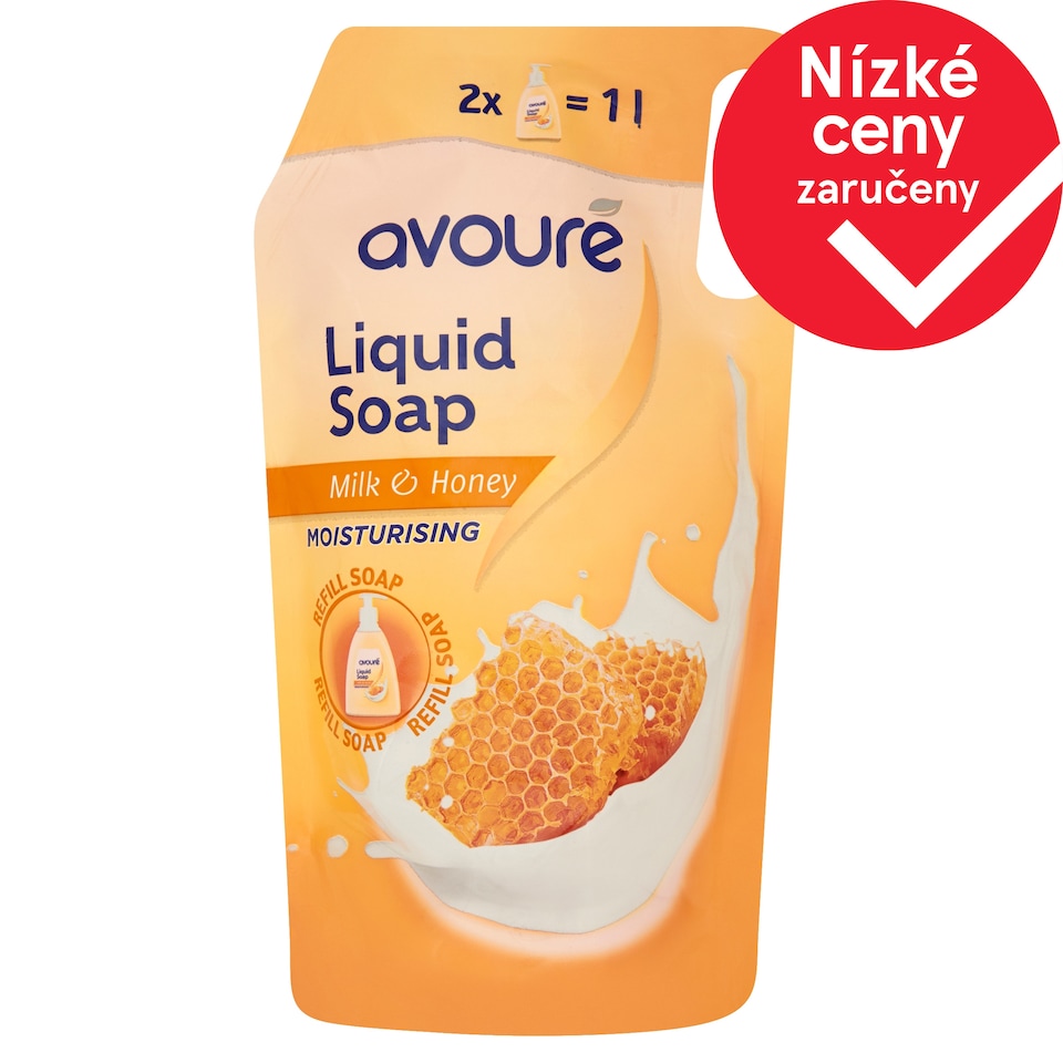 Avouré Milk & honey tekuté mýdlo 1l