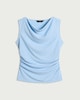 image 4 of F&F Cowl Neck Sleeveless Top in Blue
