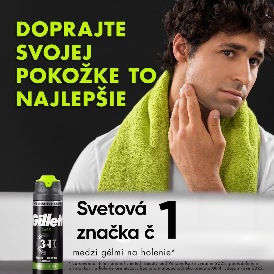 image 1 of Gillette Labs Rapid Foaming Shave Gel, Shaving Gel for men, 198ml