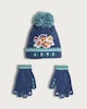 image 1 of Nickelodeon Paw Patrol 2-Pack Knitted Hat and Gloves Set in Multi