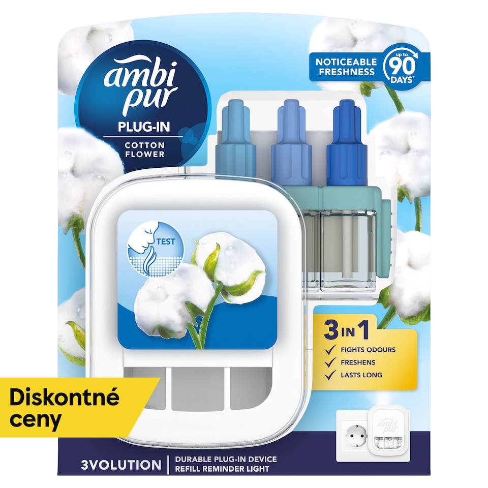 obrázok 1 z Ambi Pur 3Volution Štartovacia Súprava Elektrického Osviežovača Vzduchu Cotton 20ml