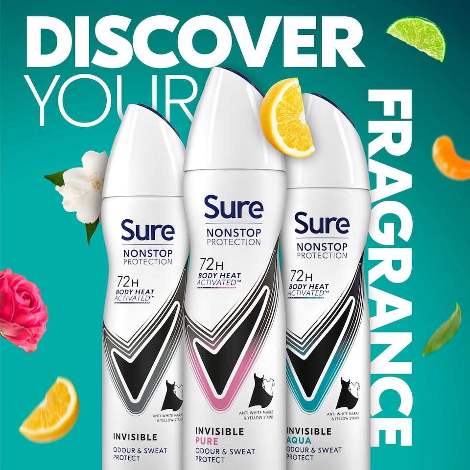 image 1 of Sure Women Invisible Pure 72h Nonstop Protection Antiperspirant Deodorant 150ml