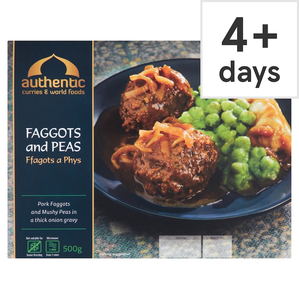 Authentic Curry Faggots & Peas With Gravy 500G
