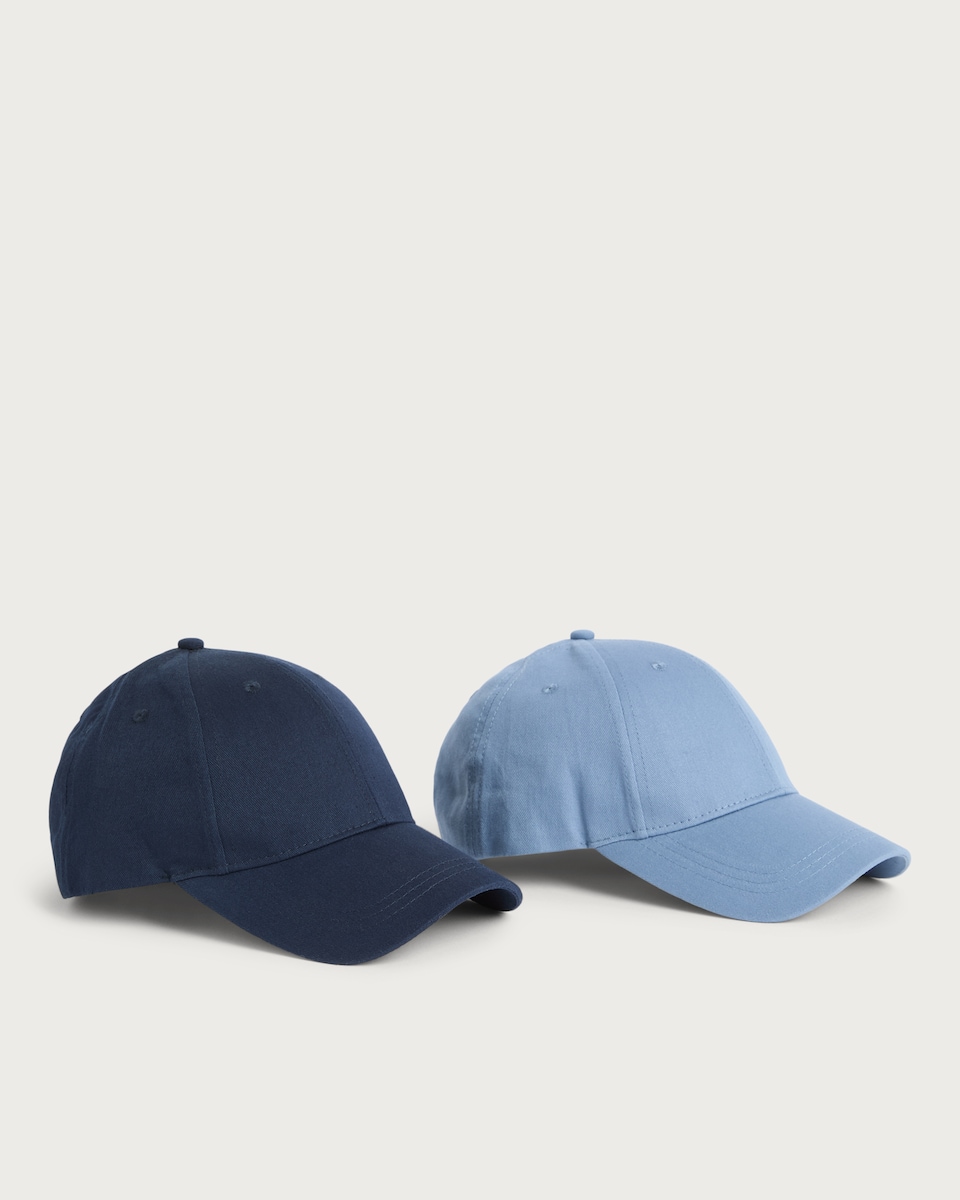 image 1 of F&F 2-Pack Baseball Caps in Multi