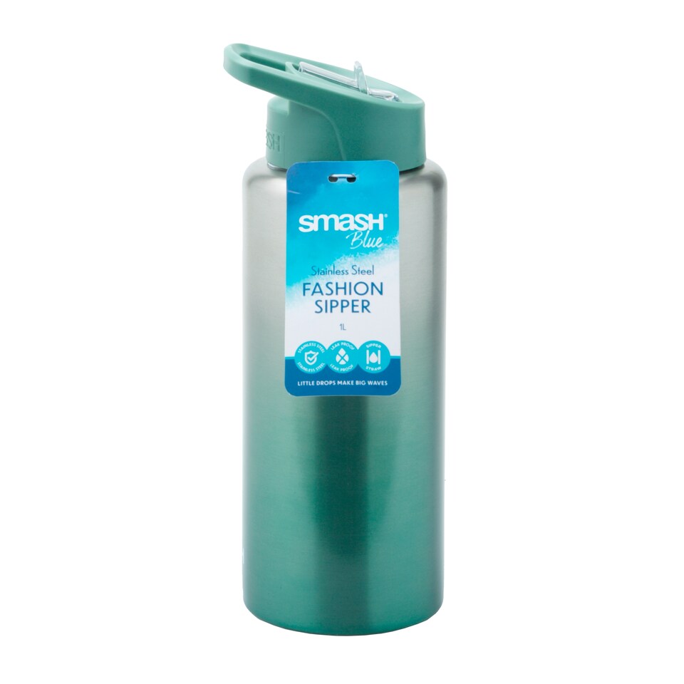 image 1 of Smash Sage Stainless Steel Sipper Bottle 1L