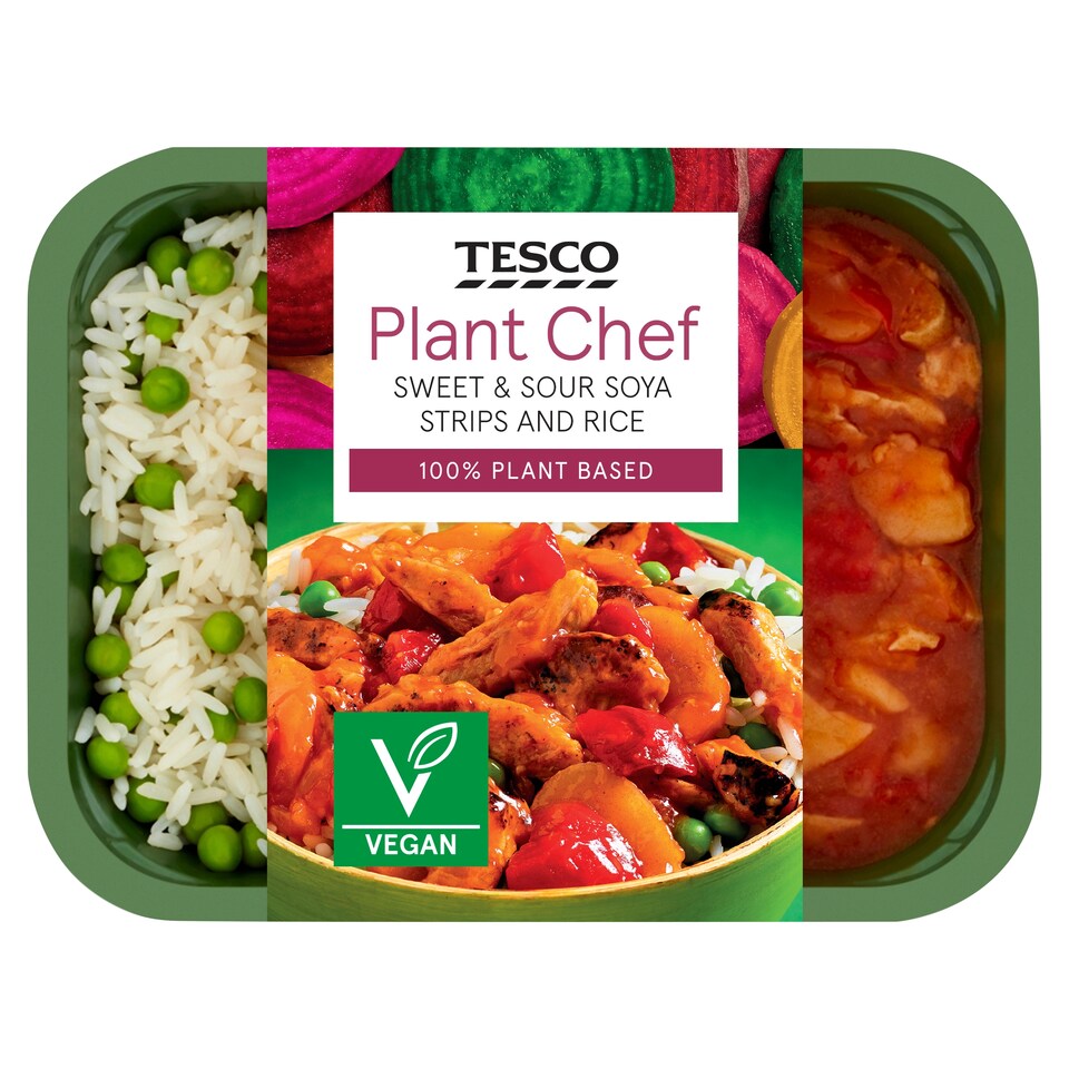 Tesco Plant Chef Sweet & Sour Soya Strips 400G