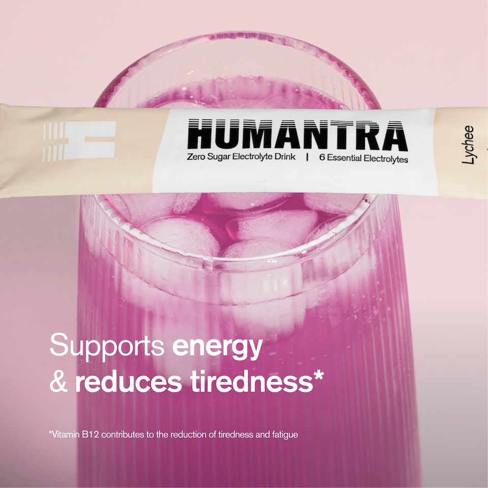 image 1 of Humantra Lychee Zero Sugar Electrolyte Drink 3 x 3.9g Sachets