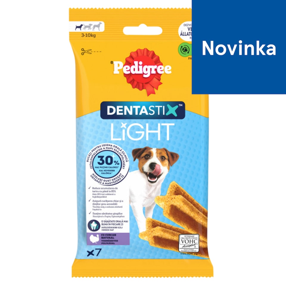 Pedigree DentaStix Light with Natural Turkey Complementary Food For Dogs Over 4 Months Old 58 g